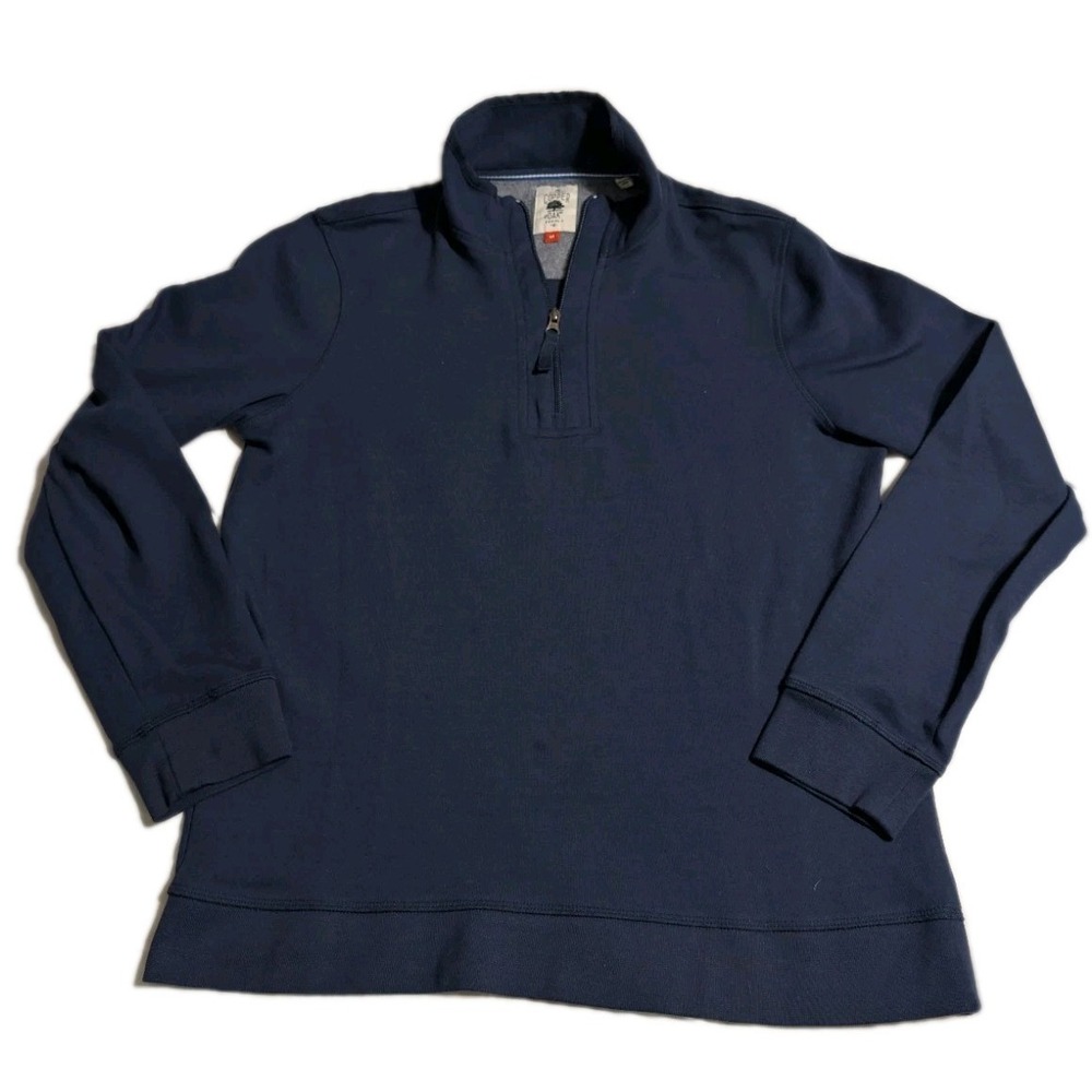Copper‎ & Oak 1/4 Zip Pullover Mens M Navy Fleece Casual Sweatshirt